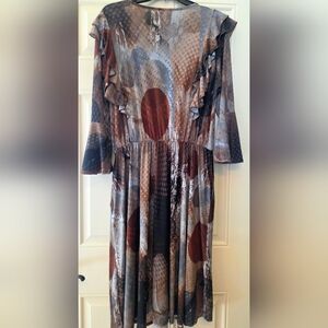 Multicolor Ruffled Dress